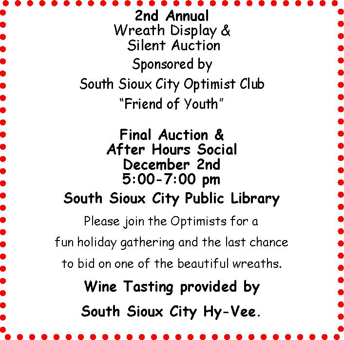 2nd Annual Wreath Display and Silent Auction